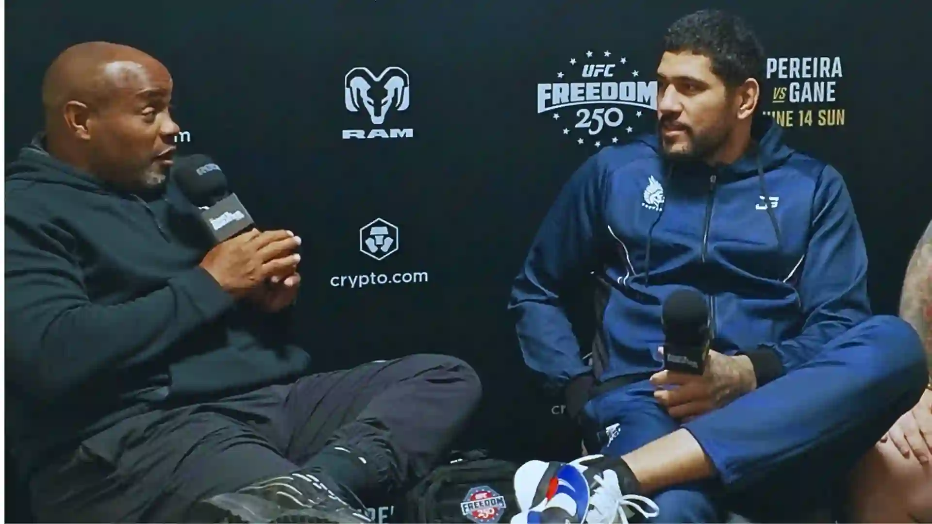 Daniel Cormier in conversation with Alex Pereira
