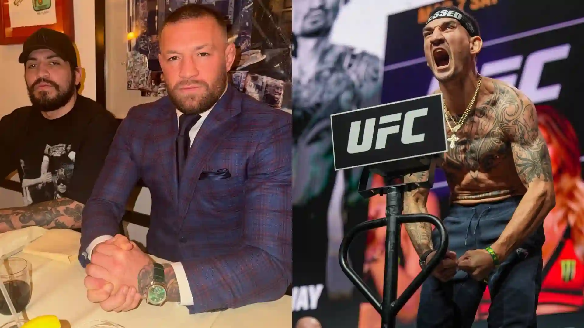 Dillon Danis with Conor Mcgregor and Max Holloway