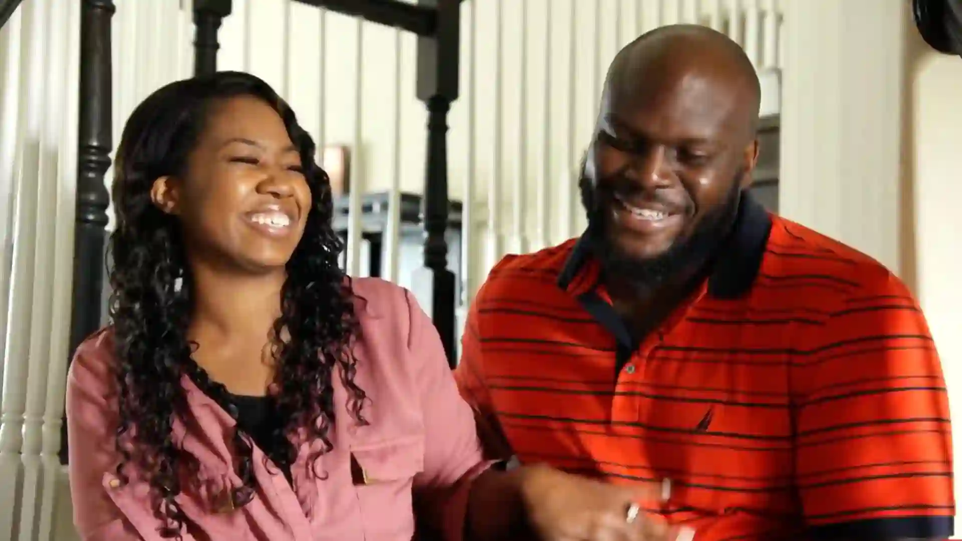 Derrick Lewis with his wife, April Davis